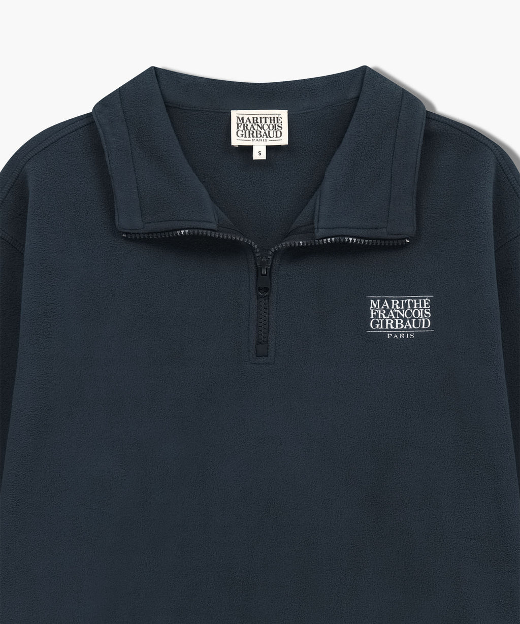 Marithe & Francois Girbaud - Classic Logo Half Neck Fleece Sweatshirt (Navy) product image 8 | TRAB K-Fashion Australia