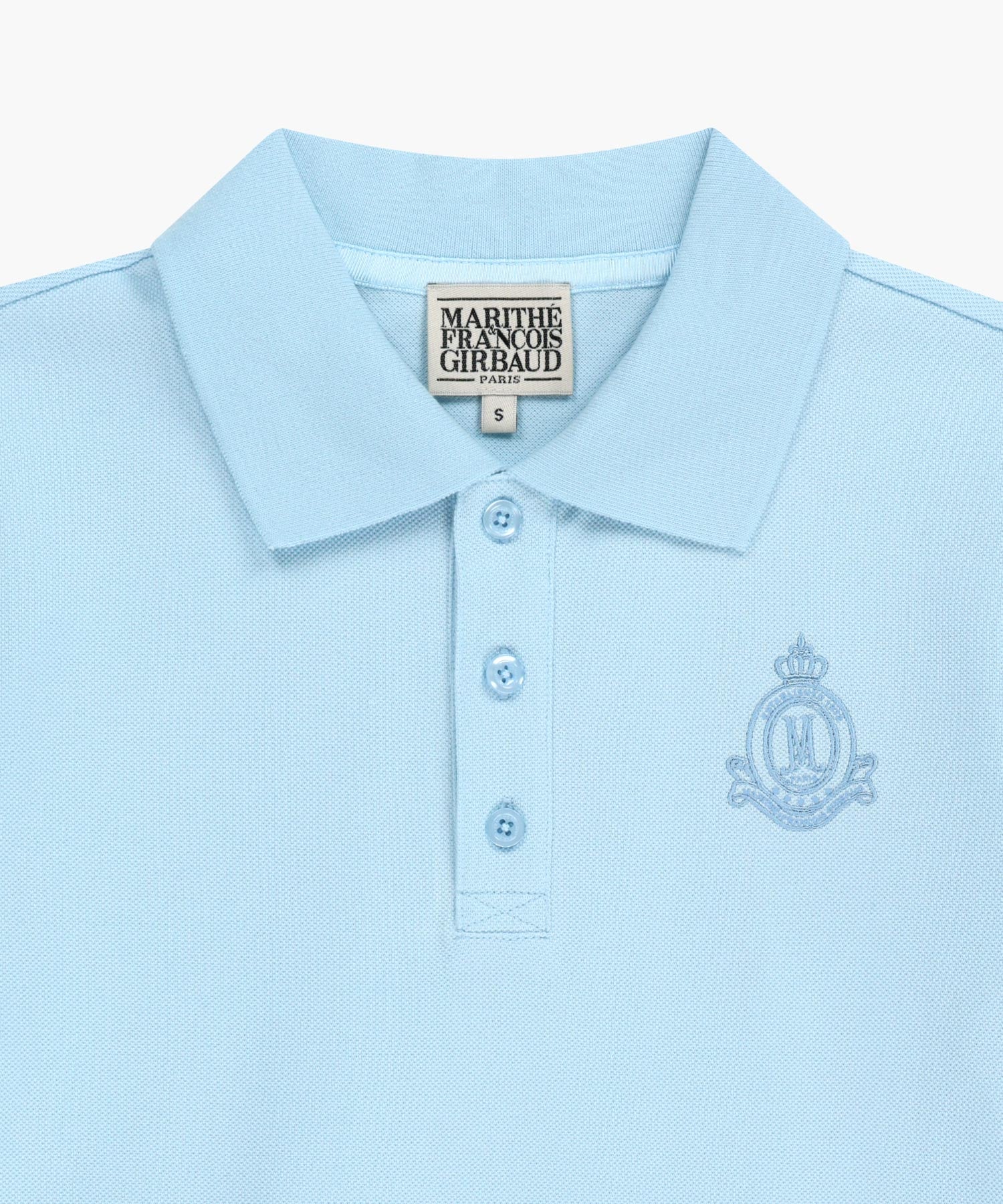 Marithe & Francois Girbaud - Emblem Pk Collar Tee (Sky Blue) product image 8 | TRAB K-Fashion Australia