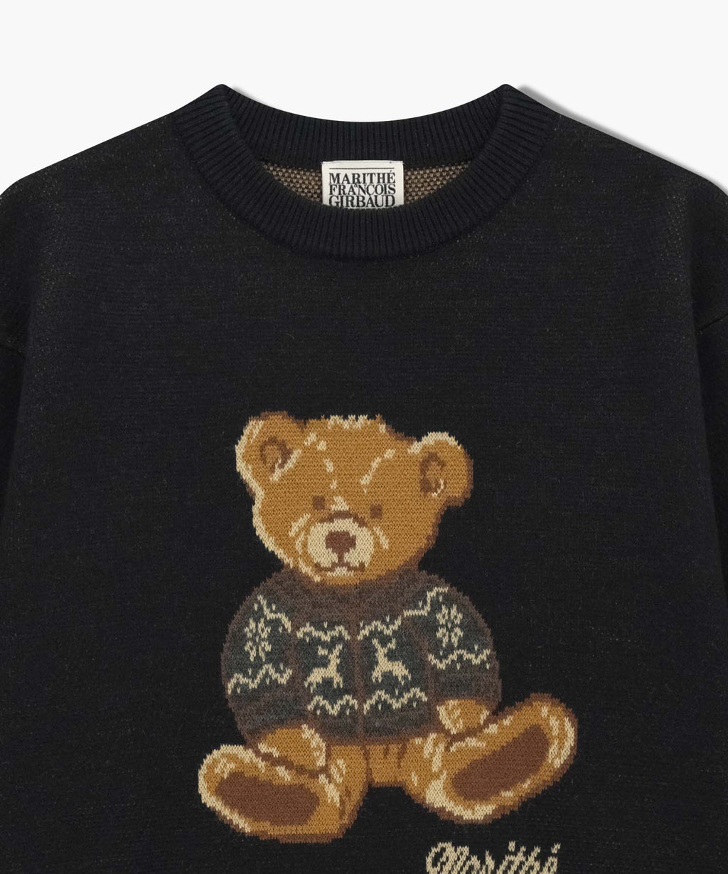 Marithe & Francois Girbaud - Doodle Bear Knit Pullover (Navy) product image 8 | TRAB K-Fashion Australia