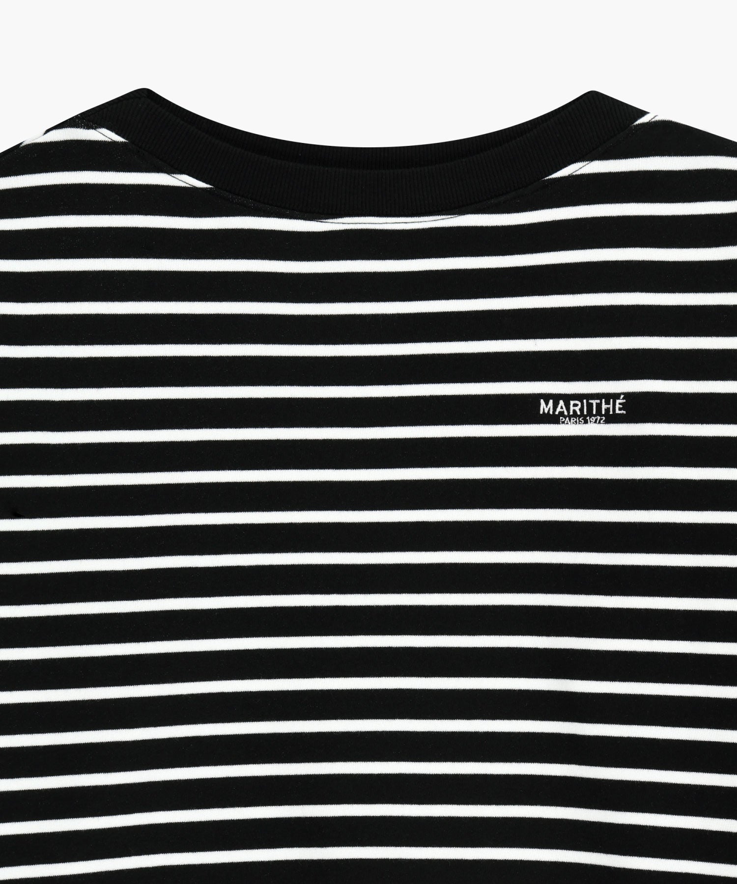 Marithe & Francois Girbaud - Stripe Boatneck Crop Sweatshirt (Black) product image 8 | TRAB K-Fashion Australia
