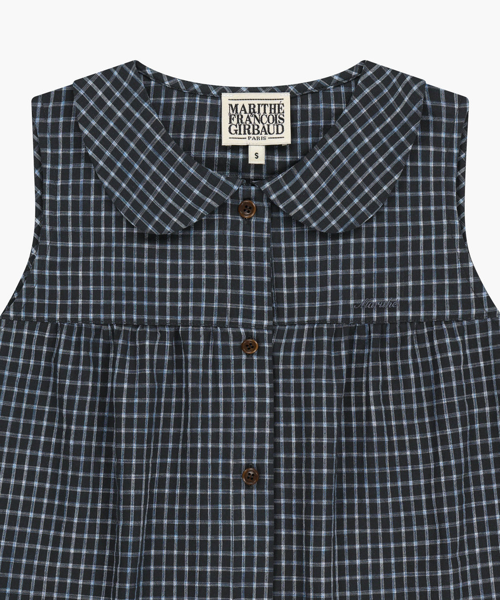 Marithe & Francois Girbaud - Round Collar Sleeveless Blouse (Charcoal) product image 8 | TRAB K-Fashion Australia