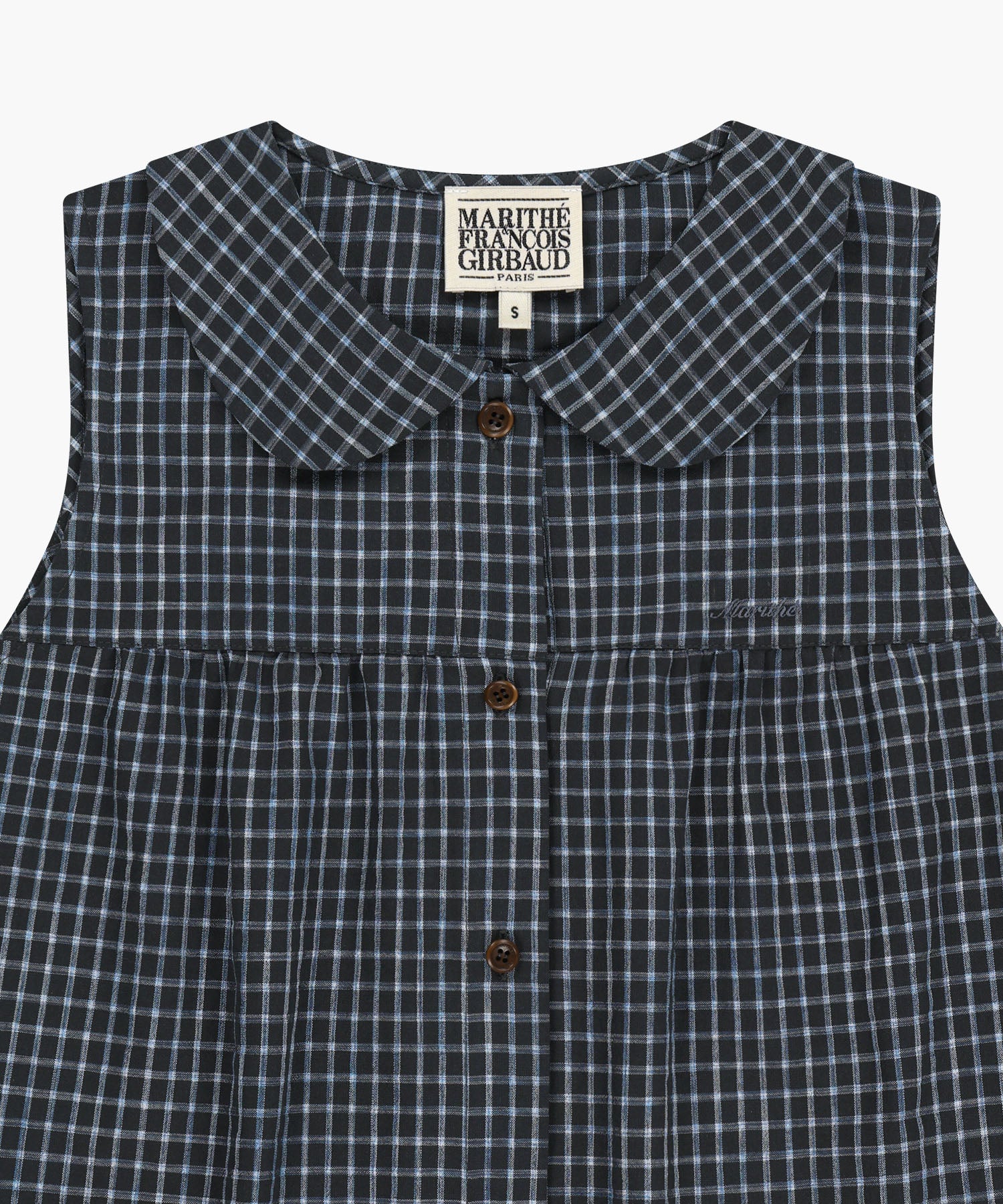 Marithe & Francois Girbaud - Round Collar Sleeveless Blouse (Charcoal) product image 8 | TRAB K-Fashion Australia