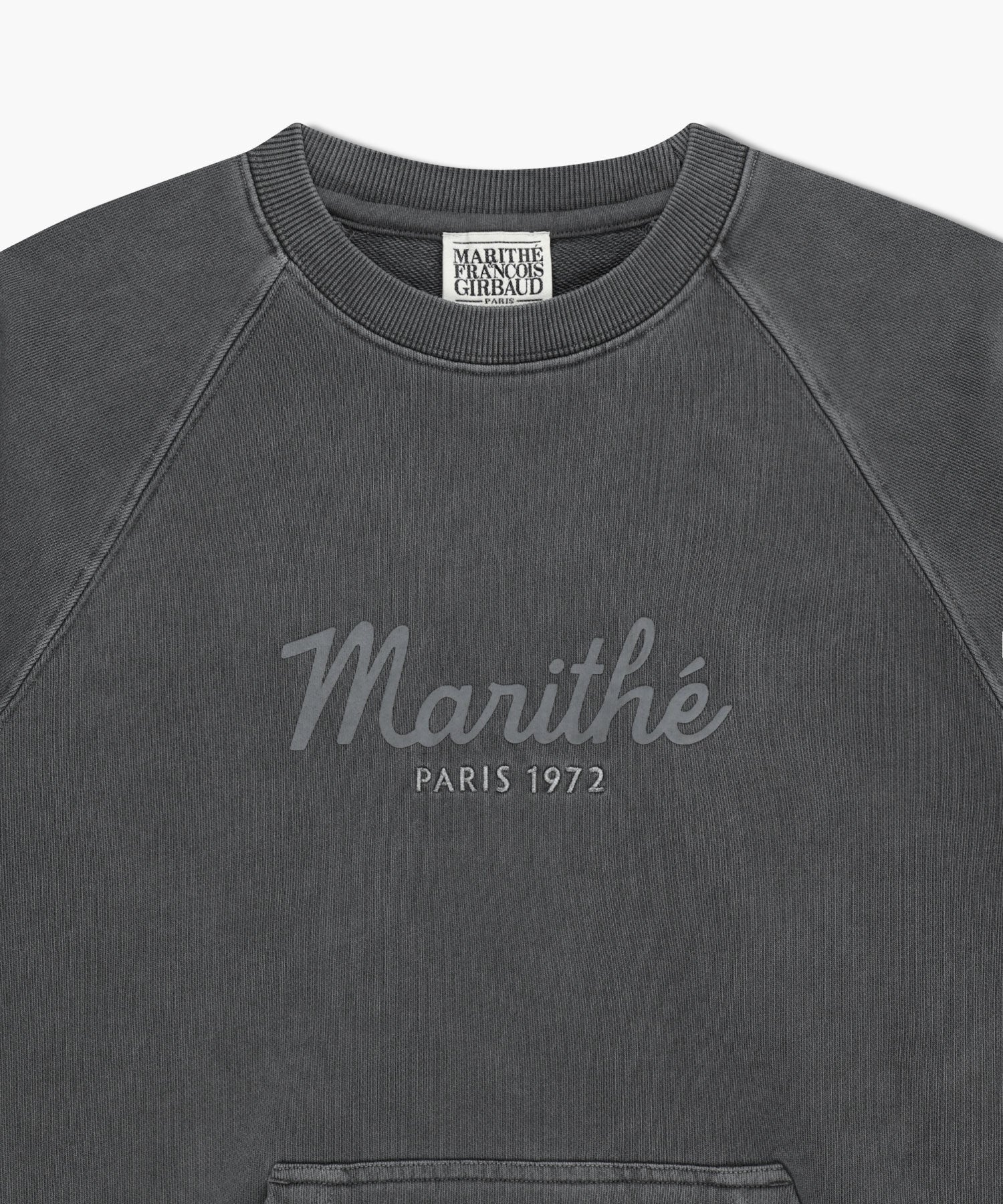 Marithe & Francois Girbaud - Garment Dyed Oversized Sweatshirt (Charcoal) product image 8 | TRAB K-Fashion Australia