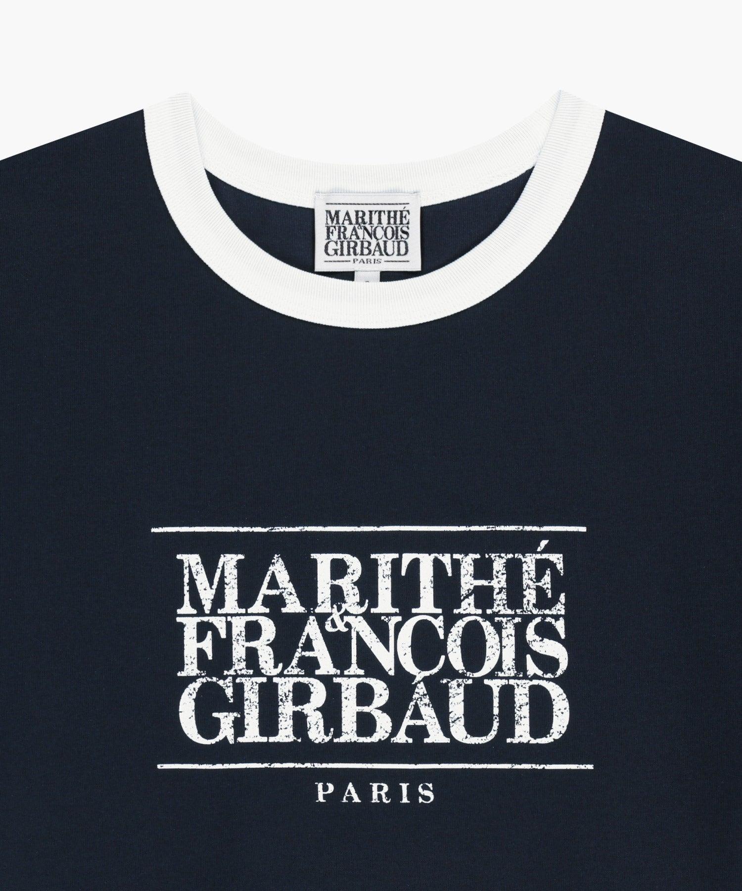 Marithe & Francois Girbaud - Aerocool Crack Classic Logo Ringer Tee (Navy) product image 8 | TRAB K-Fashion Australia