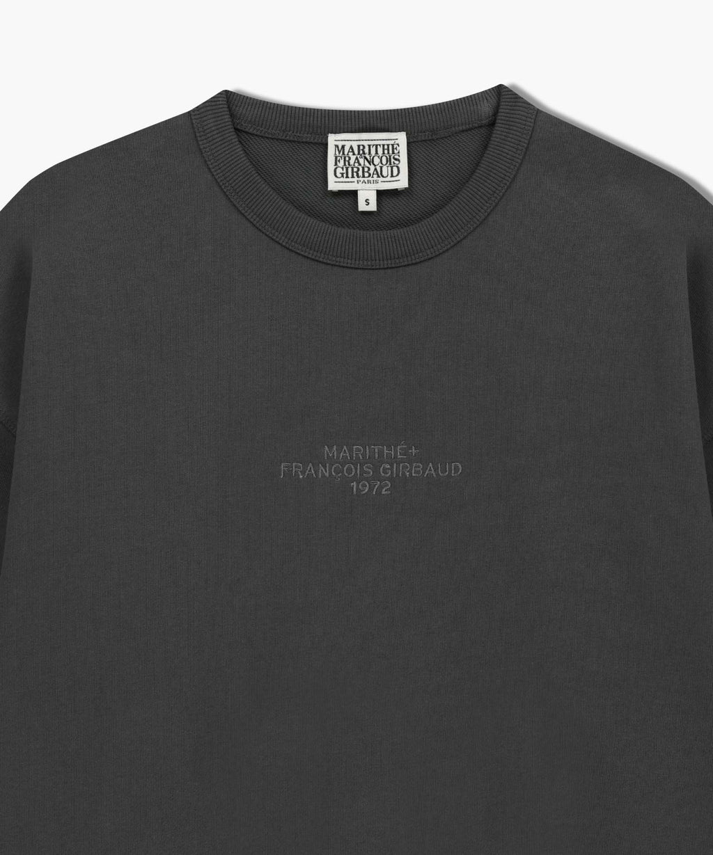 Marithe & Francois Girbaud - Lettering Logo Over Fit Sweatshirt (Charcoal) product image 8 | TRAB K-Fashion Australia