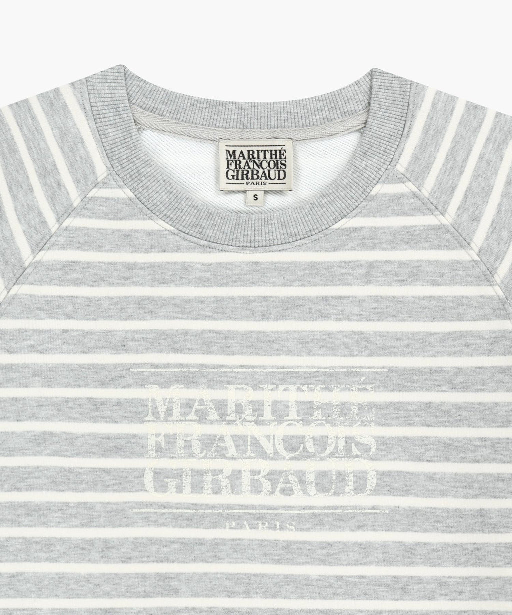 Marithe & Francois Girbaud - Vintage Classic Logo Half Sweatshirt (Melange Gray) product image 8 | TRAB K-Fashion Australia