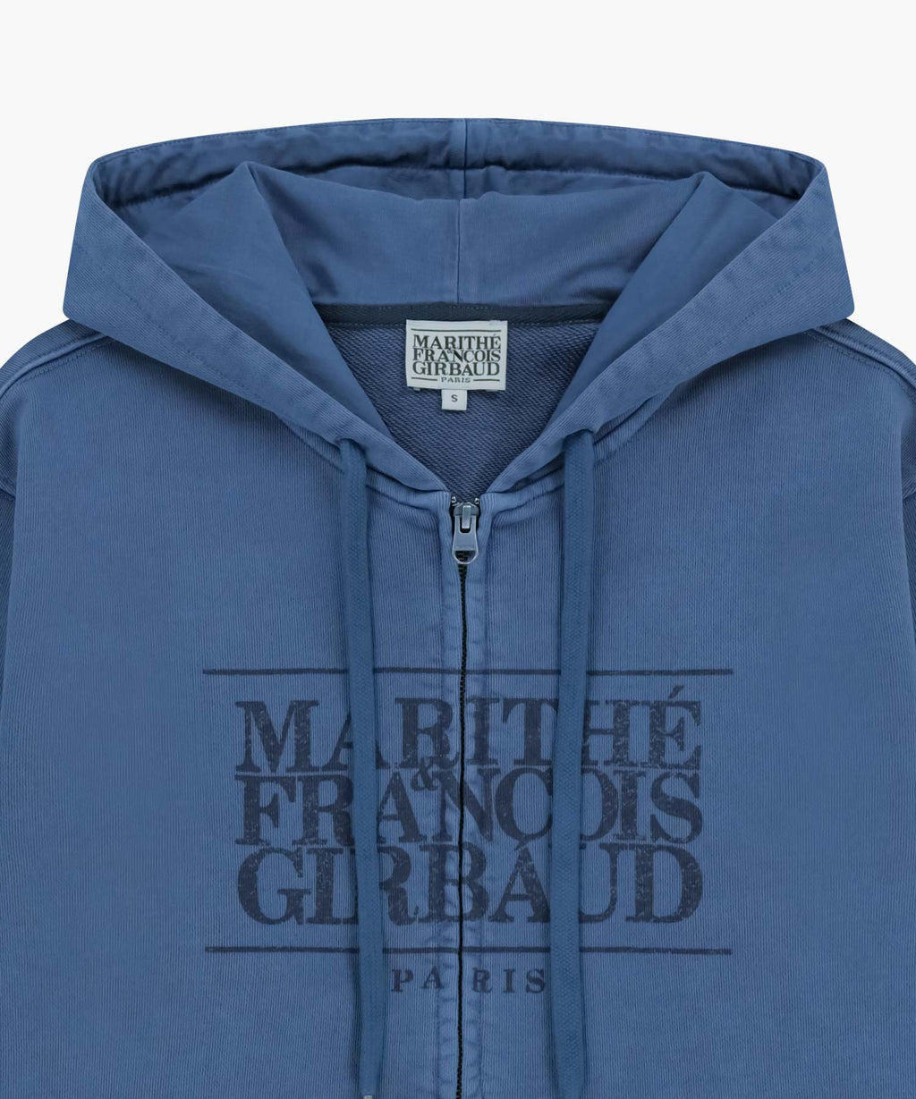 Marithe & Francois Girbaud - Classic Logo Dyeing Hoodie Zipup (Blue) product image 8 | TRAB K-Fashion Australia