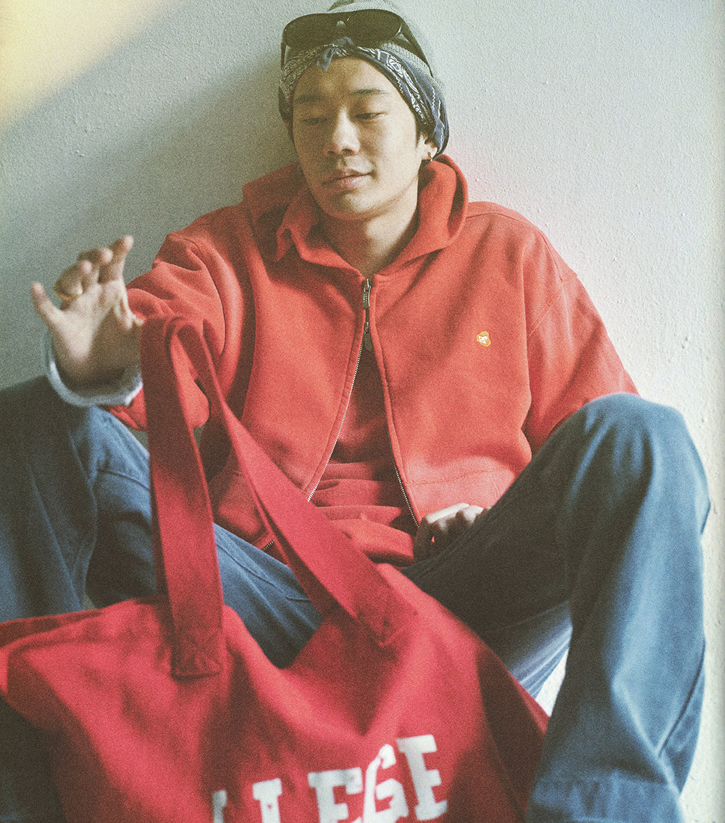Llege - Garment Dyed Hoodie Jumper (Red) product image 7 | TRAB K-Fashion Australia