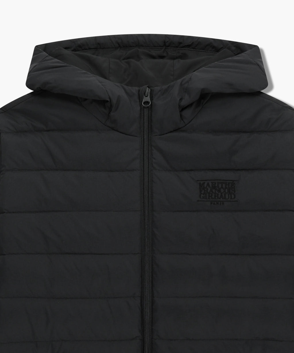 Marithe & Francois Girbaud - Classic Logo Hooded Light Down Jacket (Black) product image 8 | TRAB K-Fashion Australia