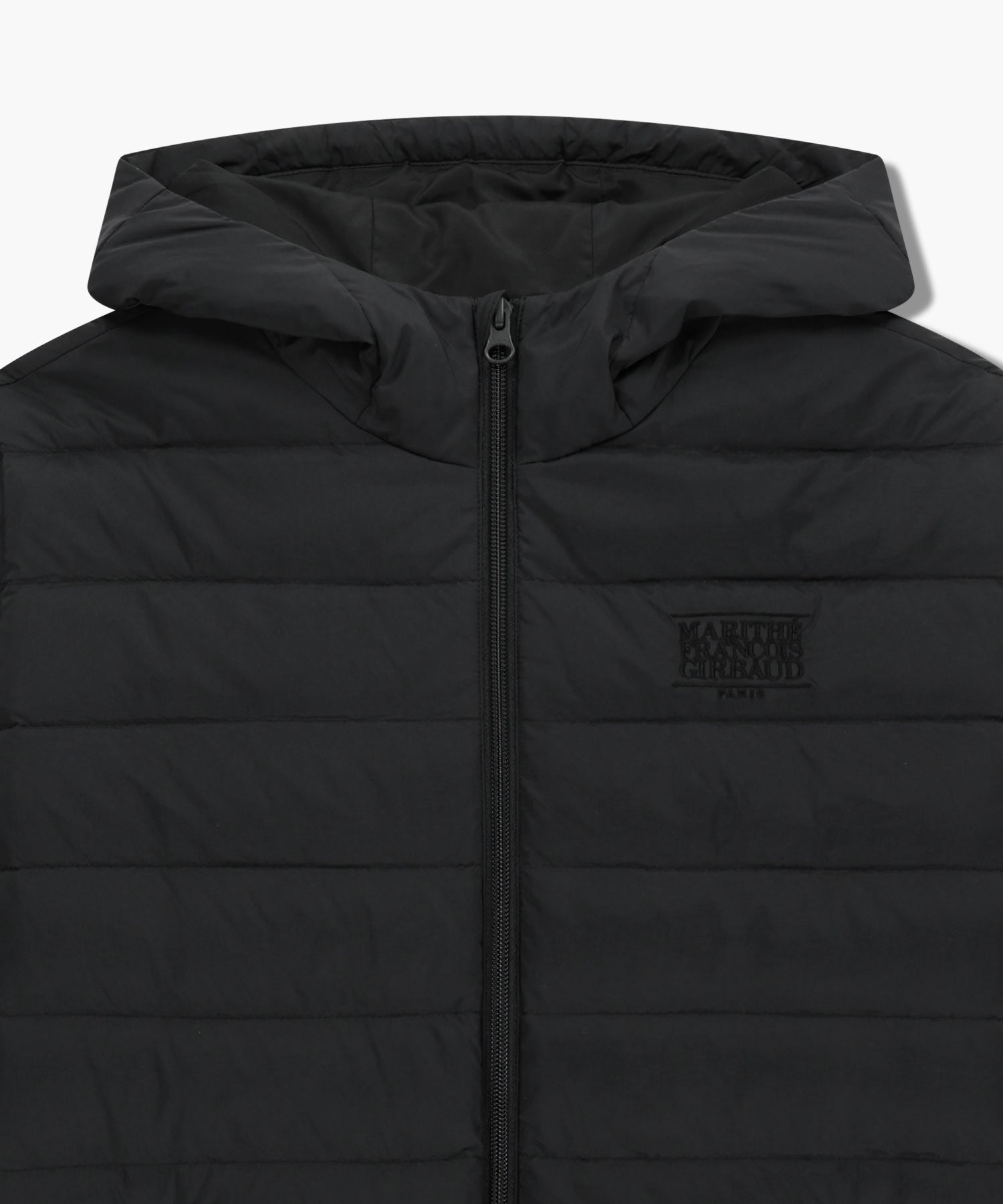 Marithe & Francois Girbaud - Classic Logo Hooded Light Down Jacket (Black) product image 8 | TRAB K-Fashion Australia