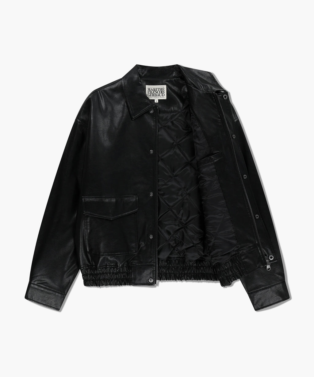 Marithe & Francois Girbaud - Faux Leather Padded Jacket (Black) product image 11 | TRAB K-Fashion Australia