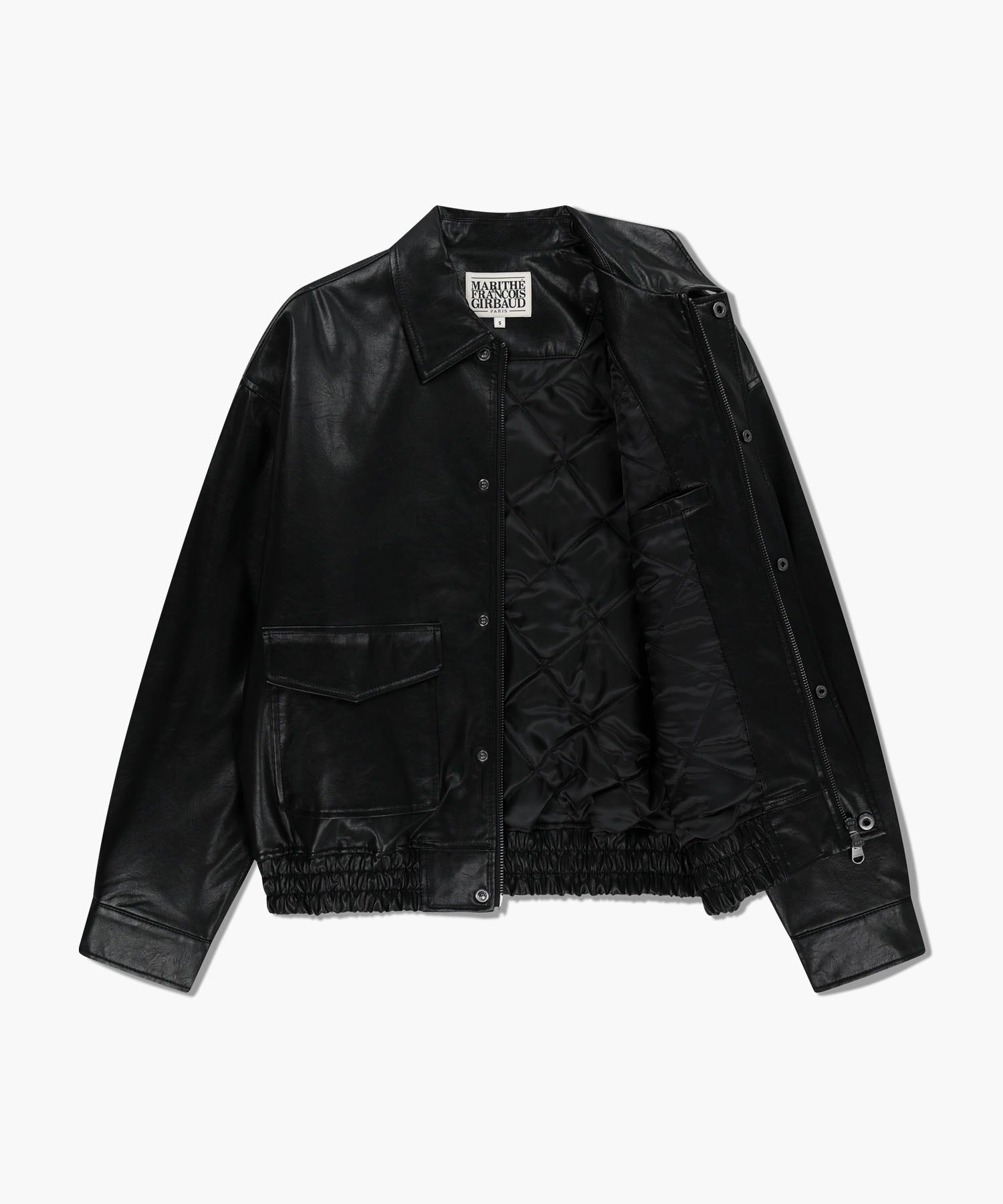 Marithe & Francois Girbaud - Faux Leather Padded Jacket (Black) product image 11 | TRAB K-Fashion Australia