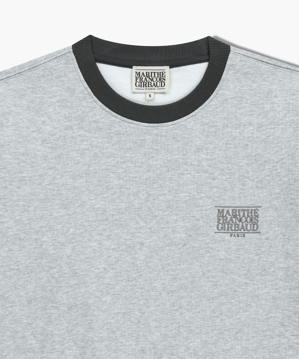 Marithe & Francois Girbaud - Classic Logo Side Color Block Sweatshirt (Heather Gray) product image 8 | TRAB K-Fashion Australia