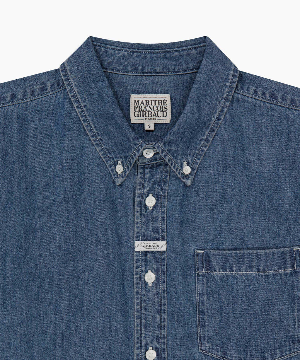 Marithe & Francois Girbaud - Uni Basic Denim Shirt (Blue) product image 8 | TRAB K-Fashion Australia