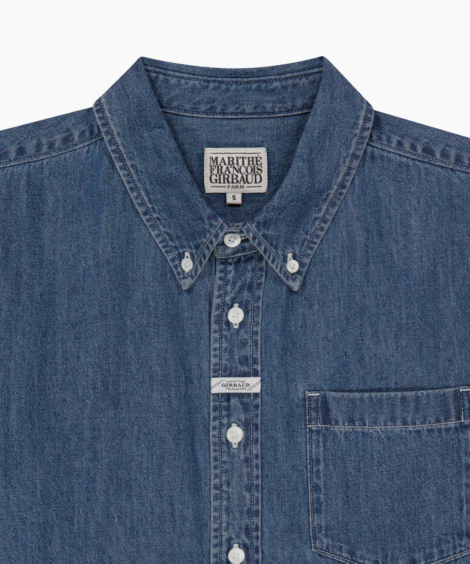 Marithe & Francois Girbaud - Uni Basic Denim Shirt (Blue) product image 8 | TRAB K-Fashion Australia