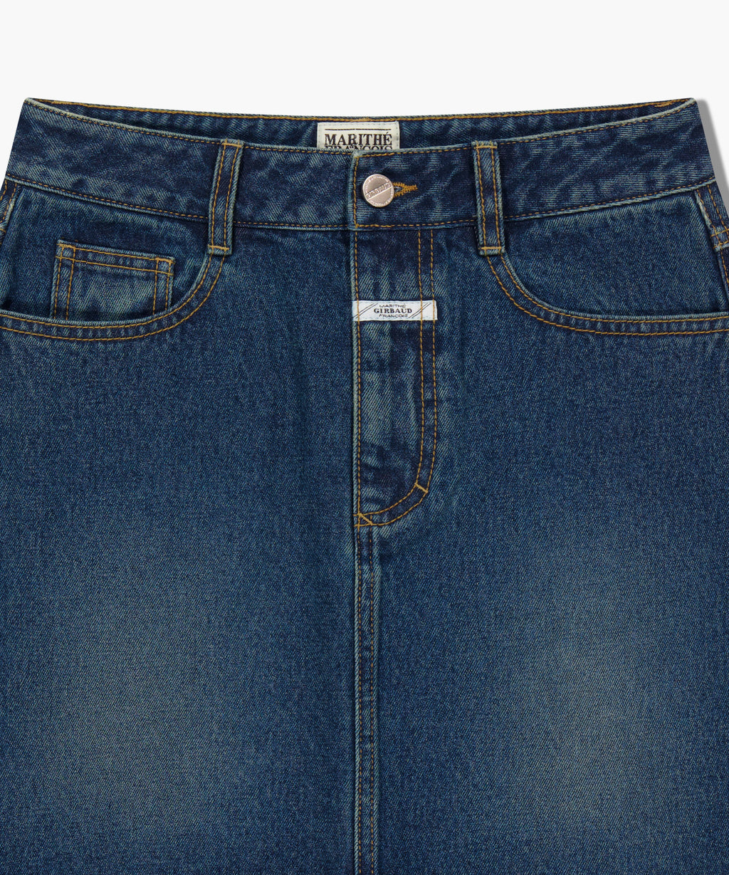 Marithe & Francois Girbaud - Denim Mini Skirt (Dark Blue) product image 8 | TRAB K-Fashion Australia