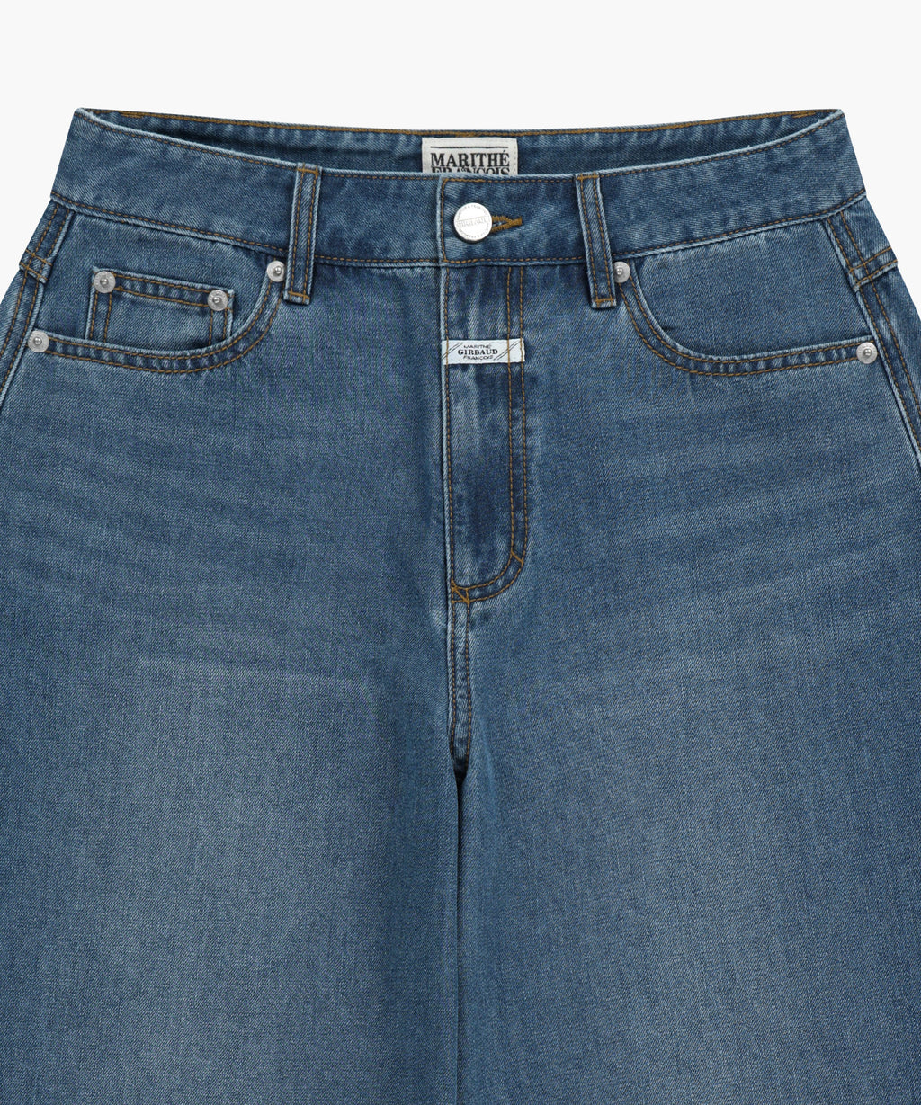 Marithe & Francois Girbaud - Summer Semi Wide Denim Pants (Blue) product image 8 | TRAB K-Fashion Australia