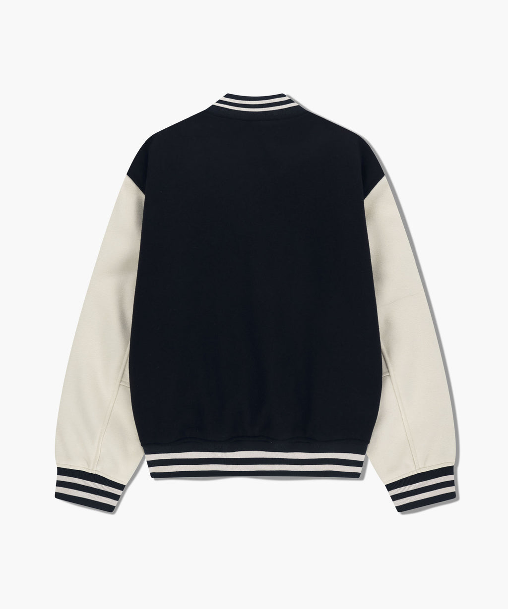 Marithe & Francois Girbaud - Wool Varsity Jacket (Dark Navy) product image 8 | TRAB K-Fashion Australia