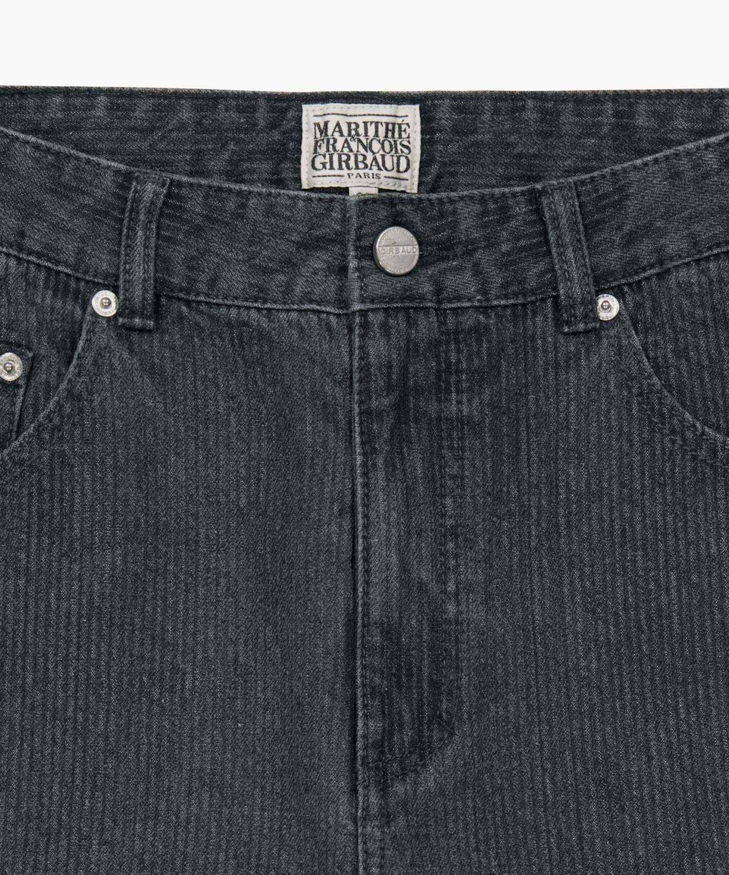 Marithe & Francois Girbaud - High Straight Stripe Denim Pants (Black) product image 8 | TRAB K-Fashion Australia