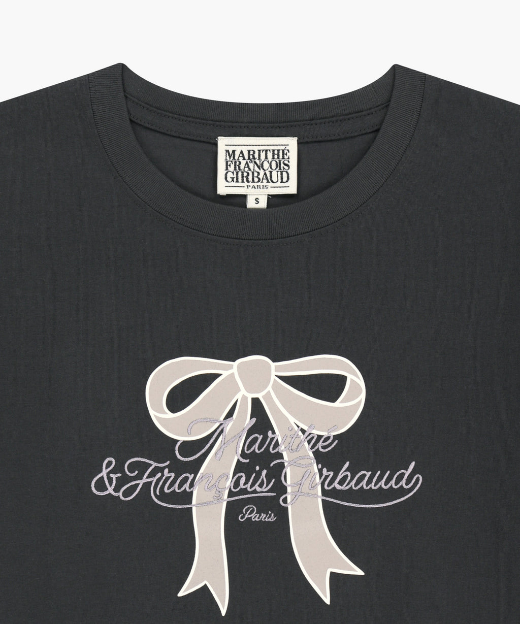 Marithe & Francois Girbaud - Sorona Cool Ribbon Graphic Crop Tee (Charcoal) product image 8 | TRAB K-Fashion Australia