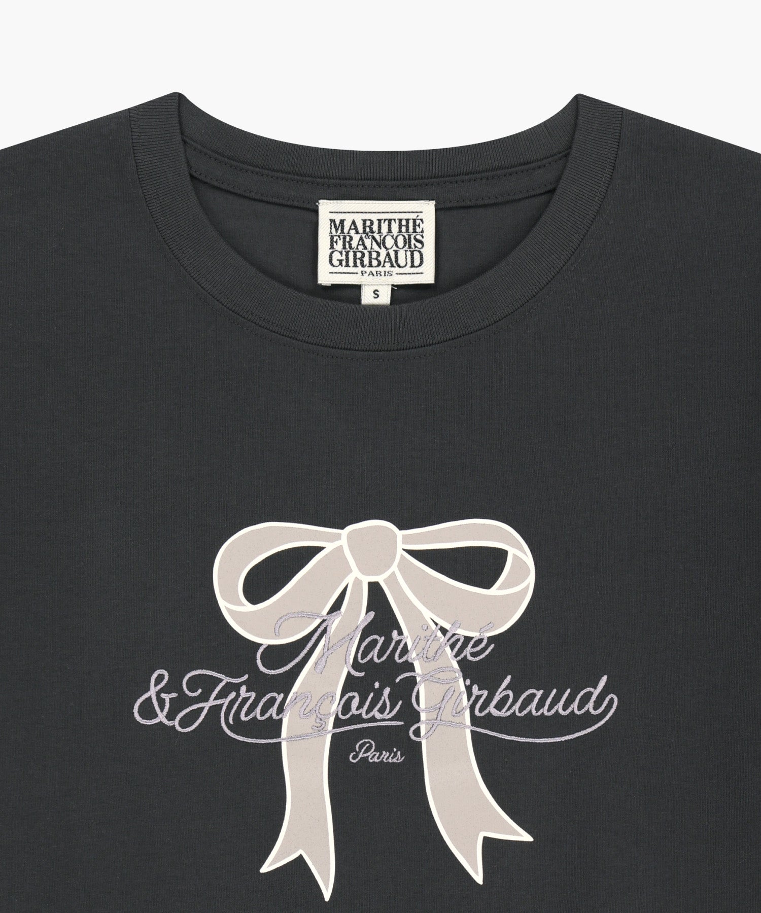 Marithe & Francois Girbaud - Sorona Cool Ribbon Graphic Crop Tee (Charcoal) product image 8 | TRAB K-Fashion Australia