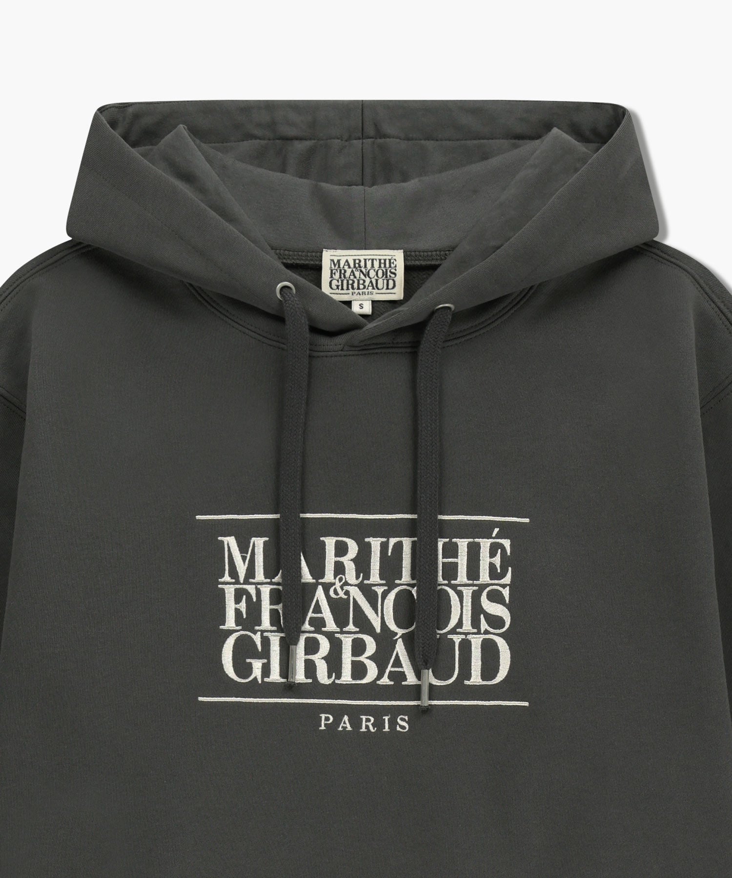 Marithe & Francois Girbaud - Classic Logo Embroidery Hoodie (brushed) (Charcoal) product image 11 | TRAB K-Fashion Australia