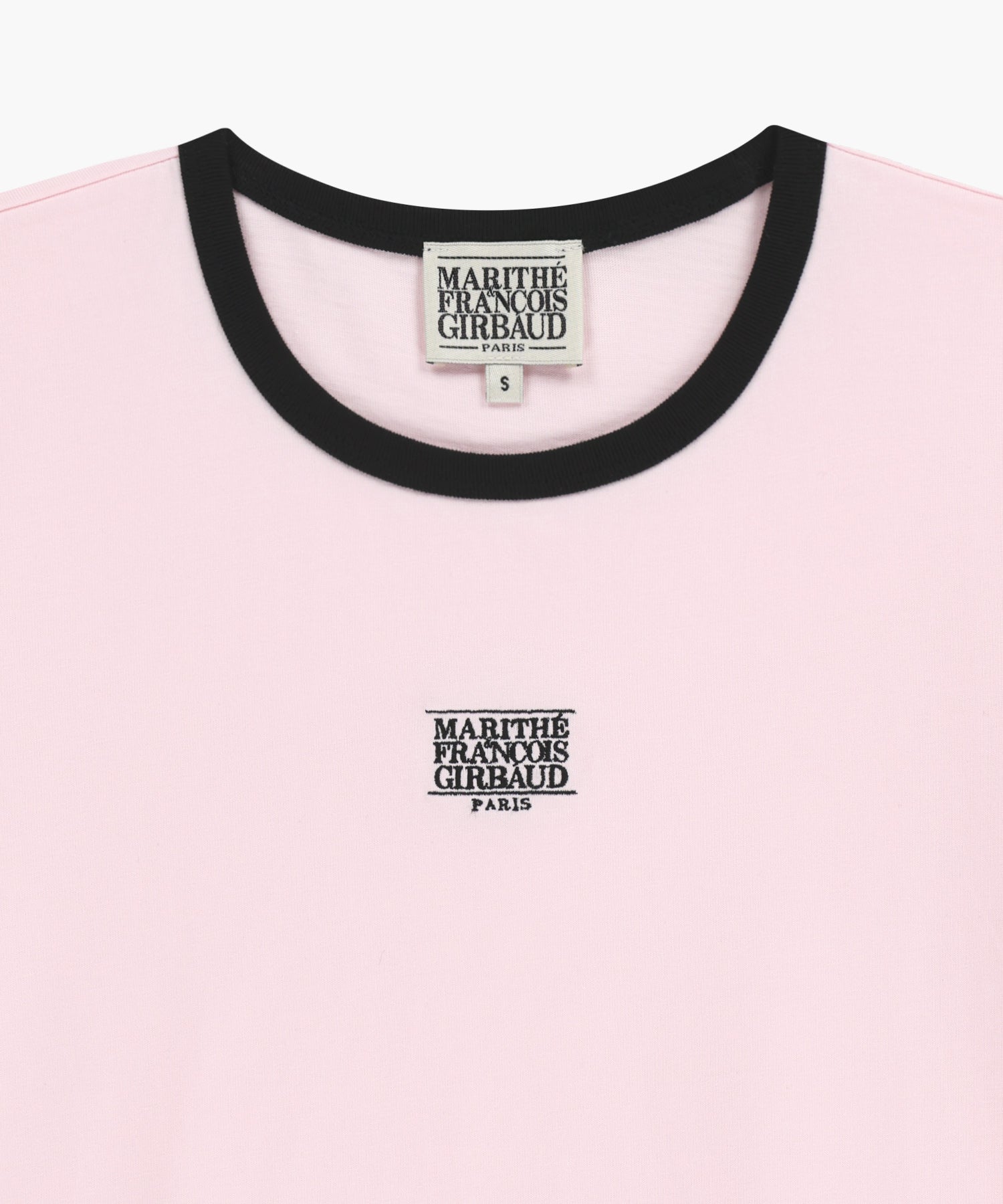 Marithe & Francois Girbaud - Classic Logo Ringer Tee (Light Pink) product image 8 | TRAB K-Fashion Australia