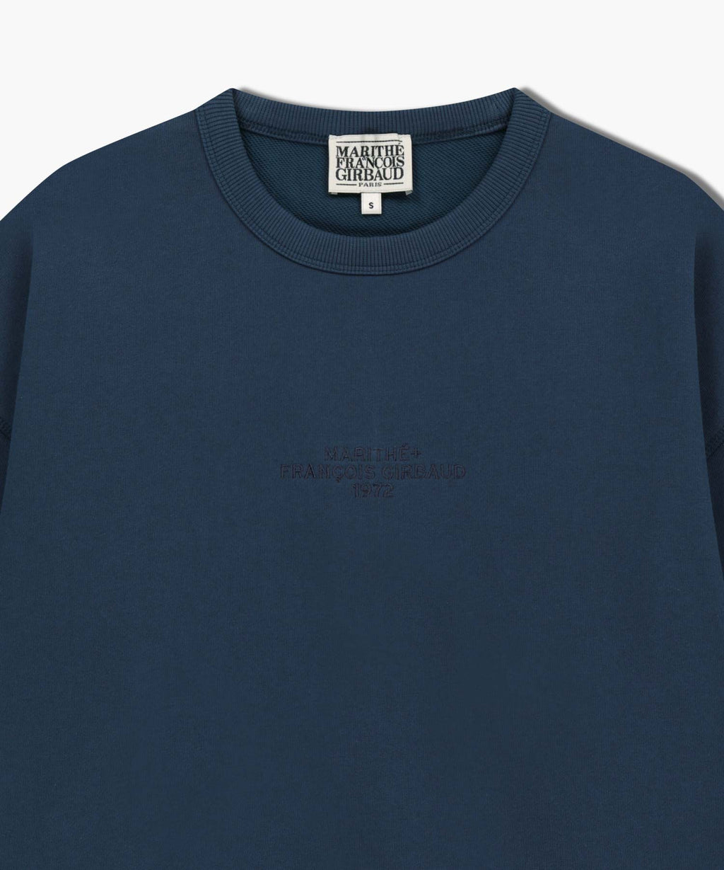 Marithe & Francois Girbaud - Lettering Logo Over Fit Sweatshirt (Blue) product image 8 | TRAB K-Fashion Australia