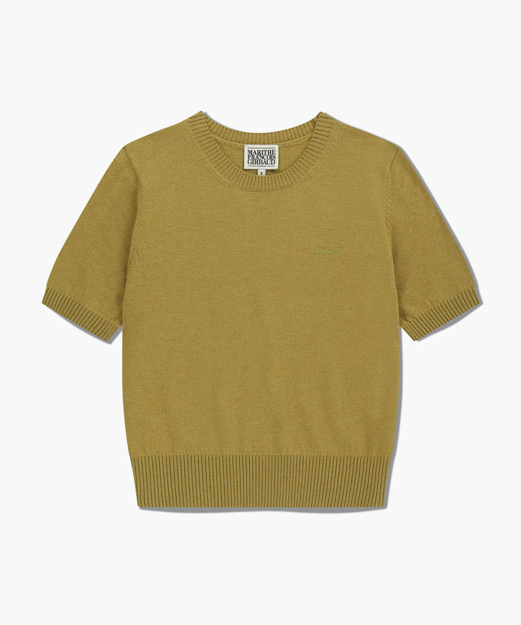 Marithe & Francois Girbaud - Half Knit Round Neck Cardigan Set Up (Olive) product image 8 | TRAB K-Fashion Australia