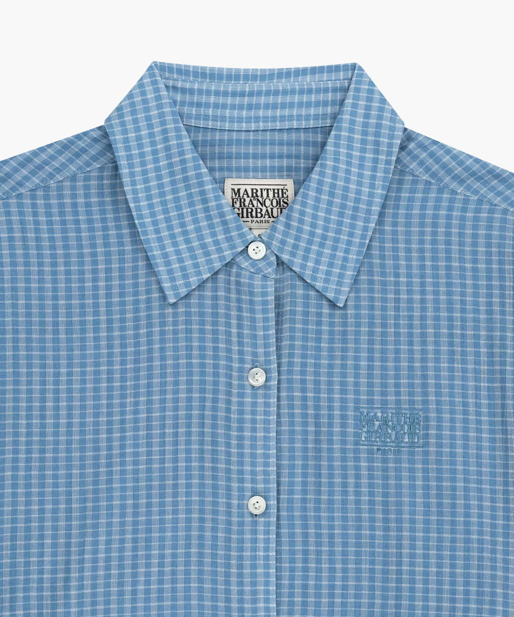 Marithe & Francois Girbaud - Pattern Sheer Shirt (Blue) product image 8 | TRAB K-Fashion Australia