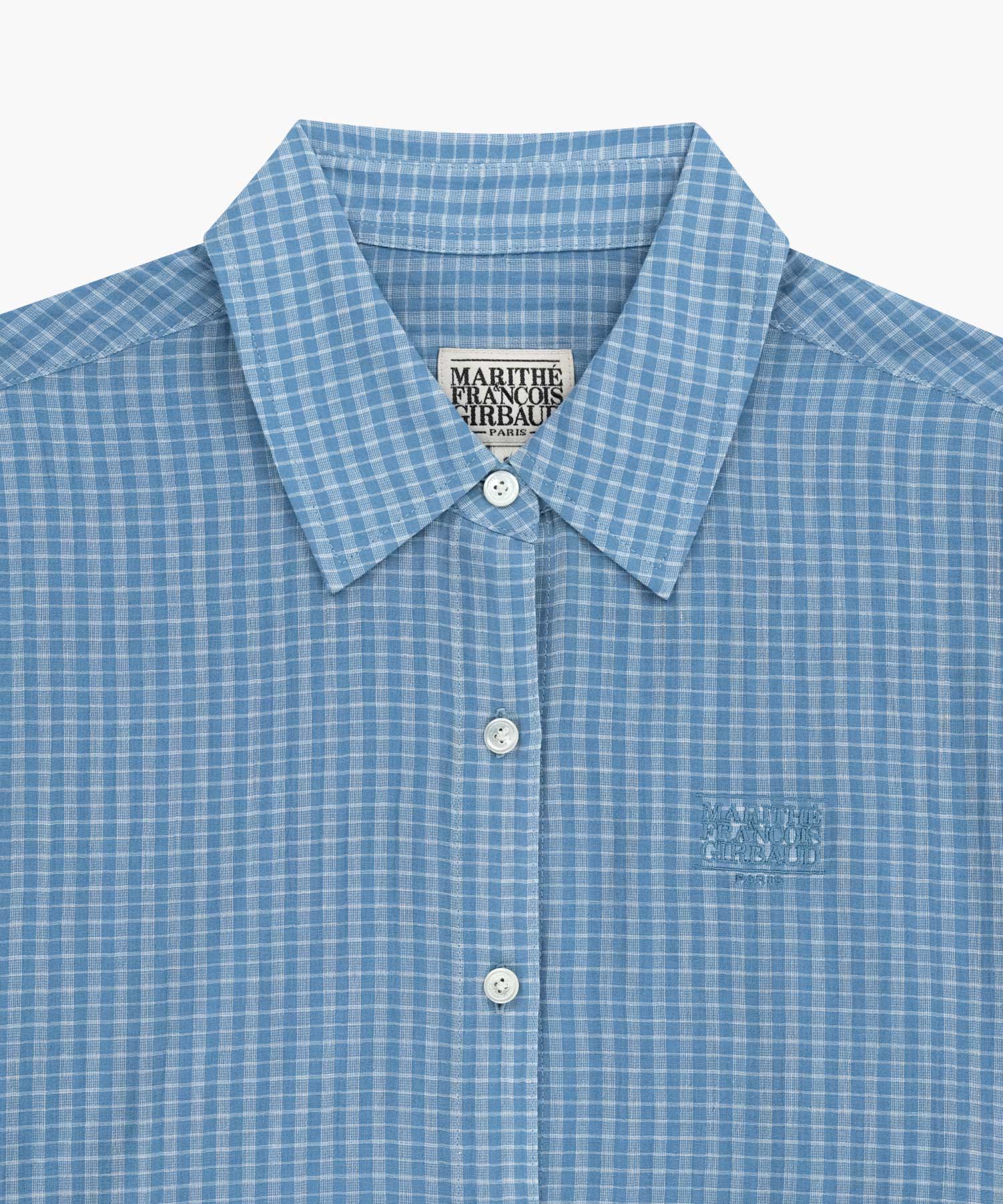 Marithe & Francois Girbaud - Pattern Sheer Shirt (Blue) product image 8 | TRAB K-Fashion Australia
