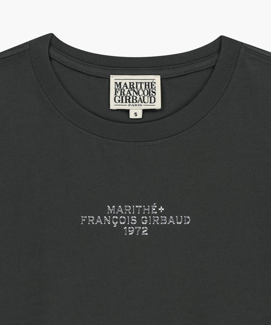 Marithe & Francois Girbaud - Silver Lettering Crop Tee (Charcoal) product image 8 | TRAB K-Fashion Australia