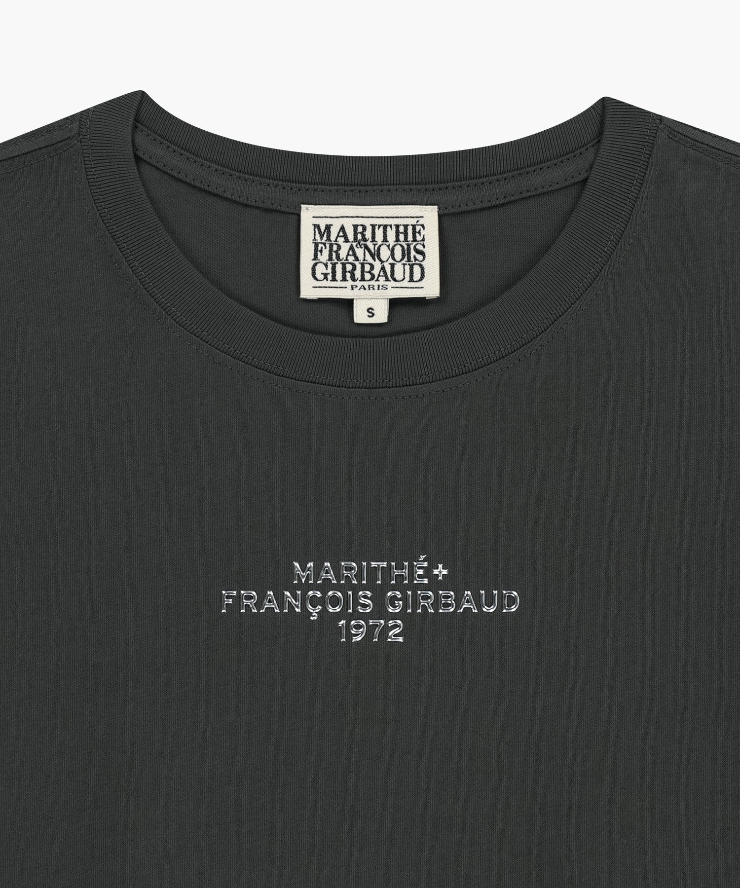 Marithe & Francois Girbaud - Silver Lettering Crop Tee (Charcoal) product image 8 | TRAB K-Fashion Australia