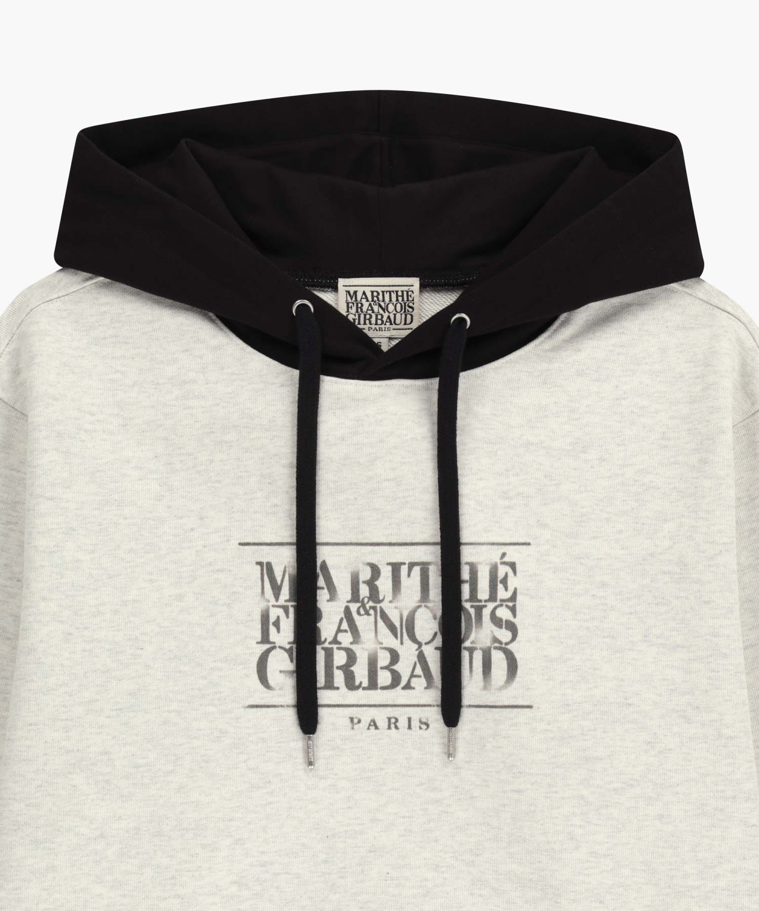 Marithe & Francois Girbaud - Shadow Classic Logo Color Block Hoodie (Oatmeal) product image 8 | TRAB K-Fashion Australia