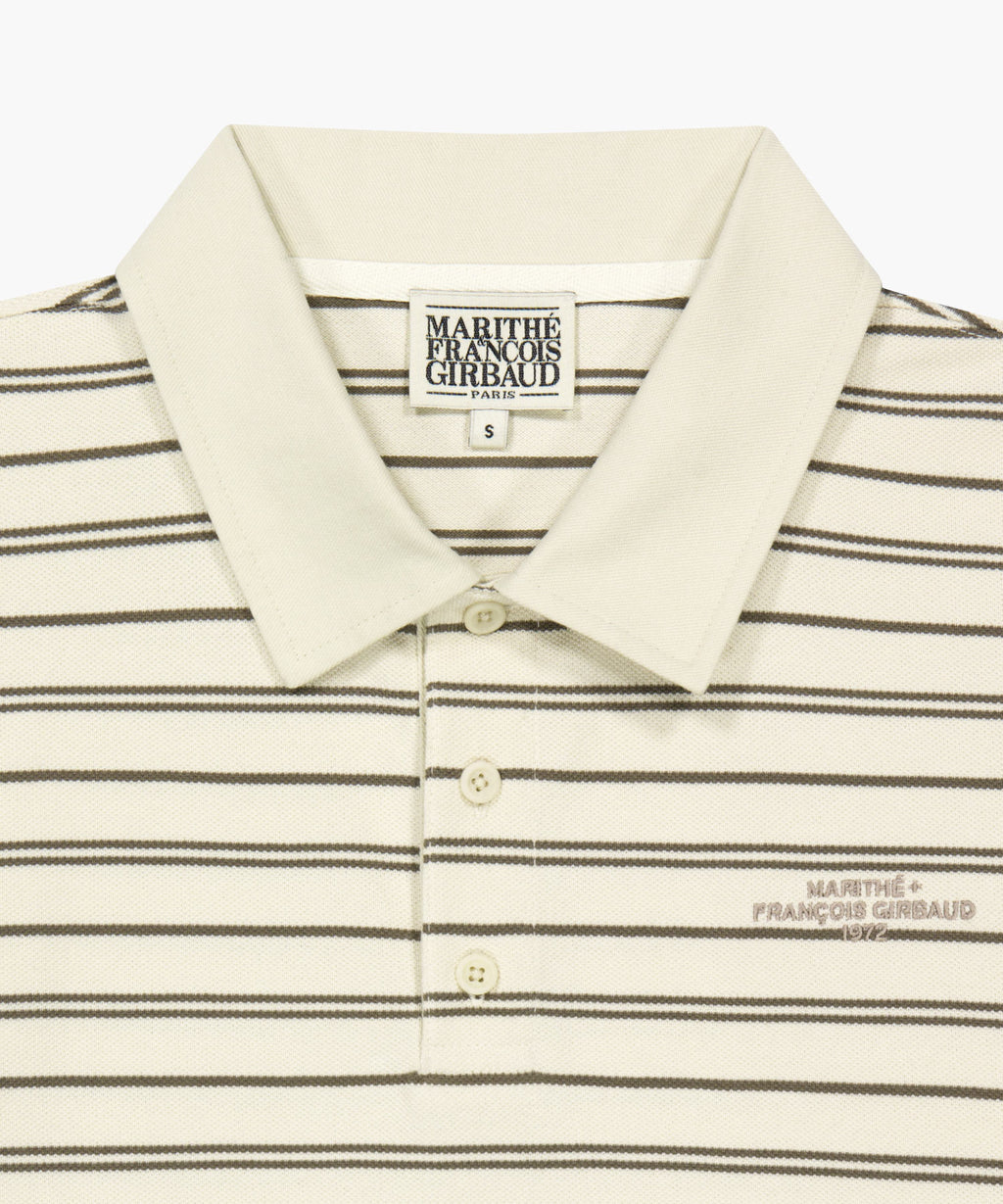 Marithe & Francois Girbaud - Stripe Pique Long Sleeve Tee (Ivory) product image 8 | TRAB K-Fashion Australia
