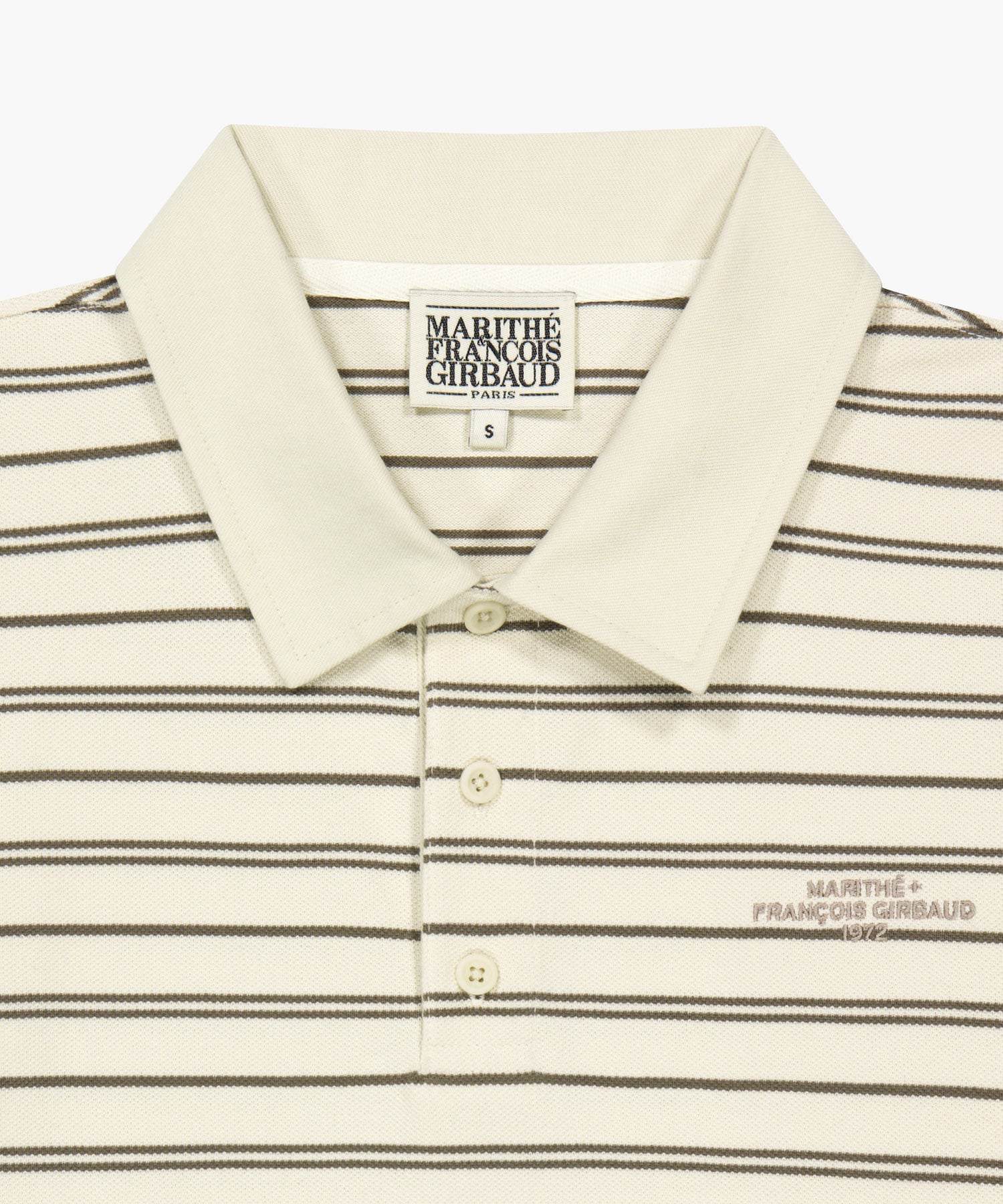 Marithe & Francois Girbaud - Stripe Pique Long Sleeve Tee (Ivory) product image 8 | TRAB K-Fashion Australia