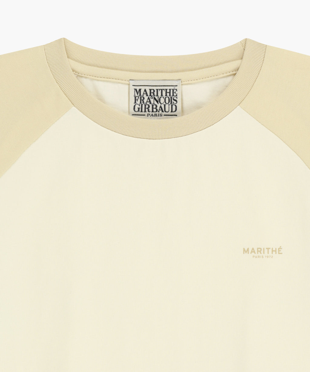 Marithe & Francois Girbaud - Small Regular Logo Raglan Crop Tee (Butter) product image 8 | TRAB K-Fashion Australia