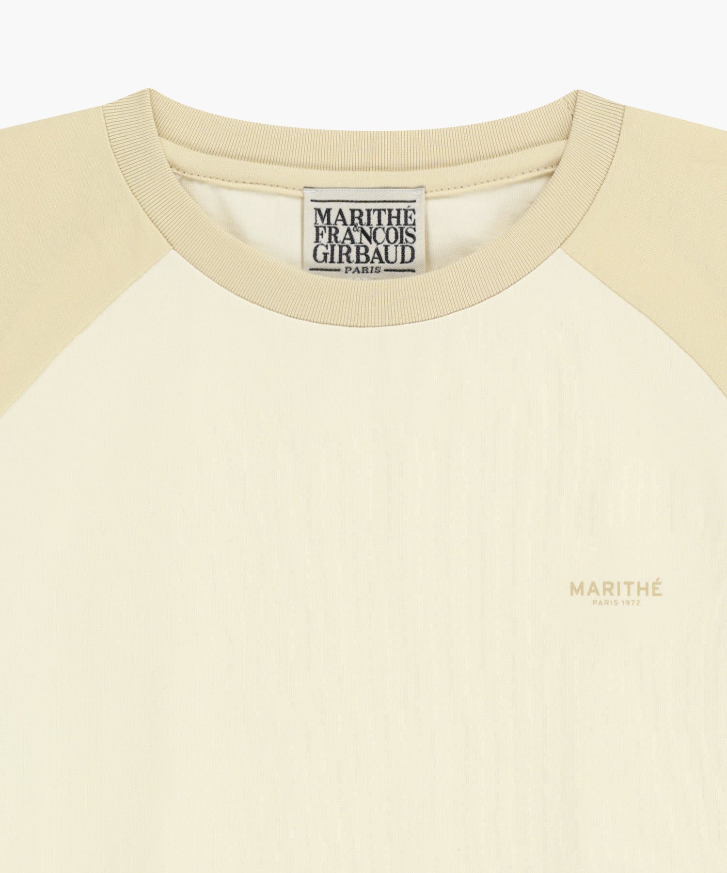 Marithe & Francois Girbaud - Small Regular Logo Raglan Crop Tee (Butter) product image 8 | TRAB K-Fashion Australia
