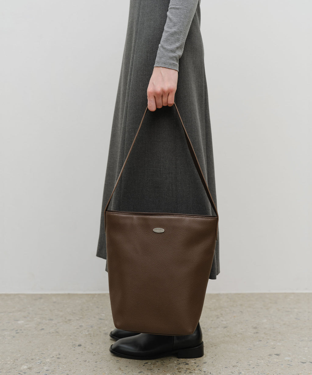 Marithe & Francois Girbaud - Regular Logo Bucket Bag (Brown) product image 8 | TRAB K-Fashion Australia