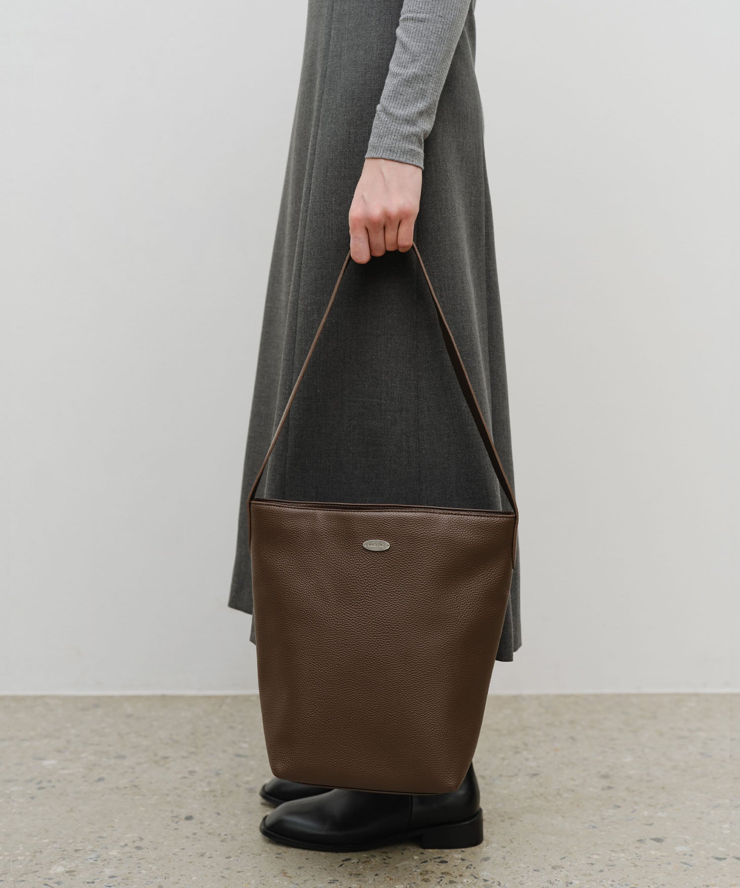 Marithe & Francois Girbaud - Regular Logo Bucket Bag (Brown) product image 8 | TRAB K-Fashion Australia