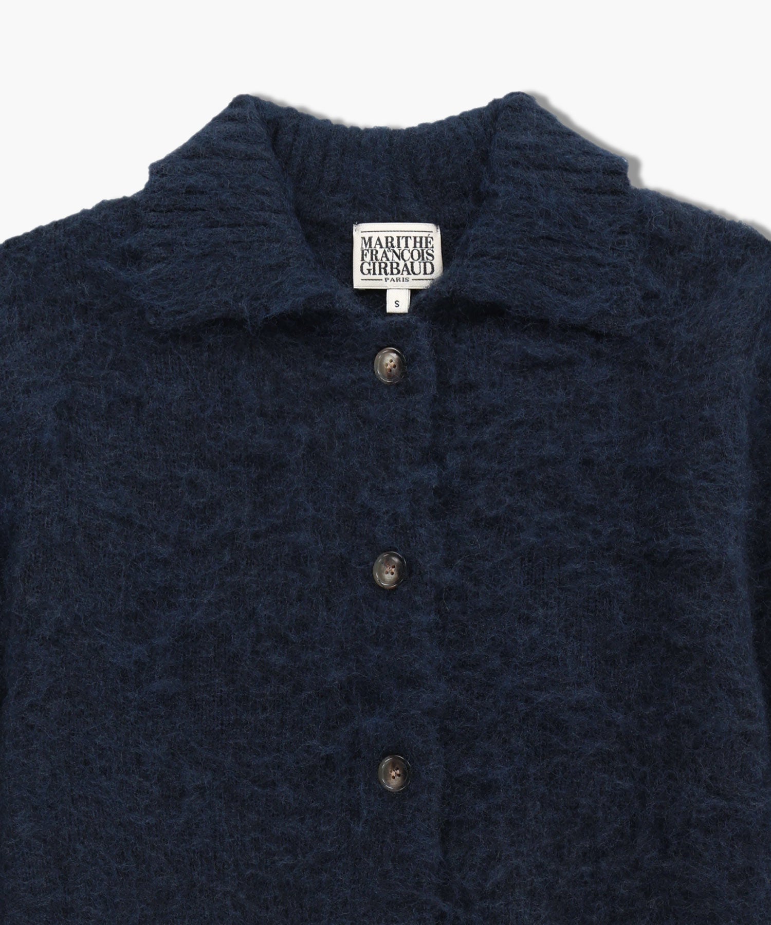 Marithe & Francois Girbaud - Hairy Collar Cardigan (Navy) product image 8 | TRAB K-Fashion Australia