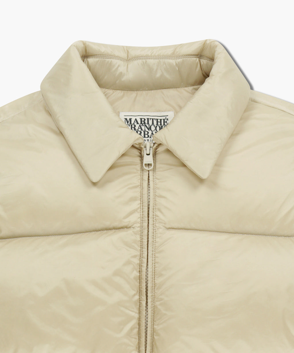Marithe & Francois Girbaud - Collar Crop Down Jacket (Light Beige) product image 11 | TRAB K-Fashion Australia