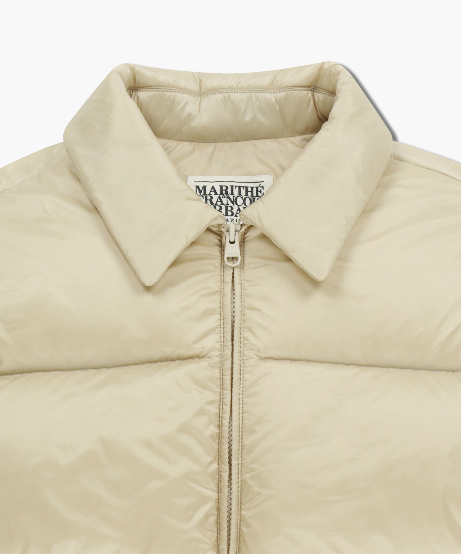 Marithe & Francois Girbaud - Collar Crop Down Jacket (Light Beige) product image 11 | TRAB K-Fashion Australia