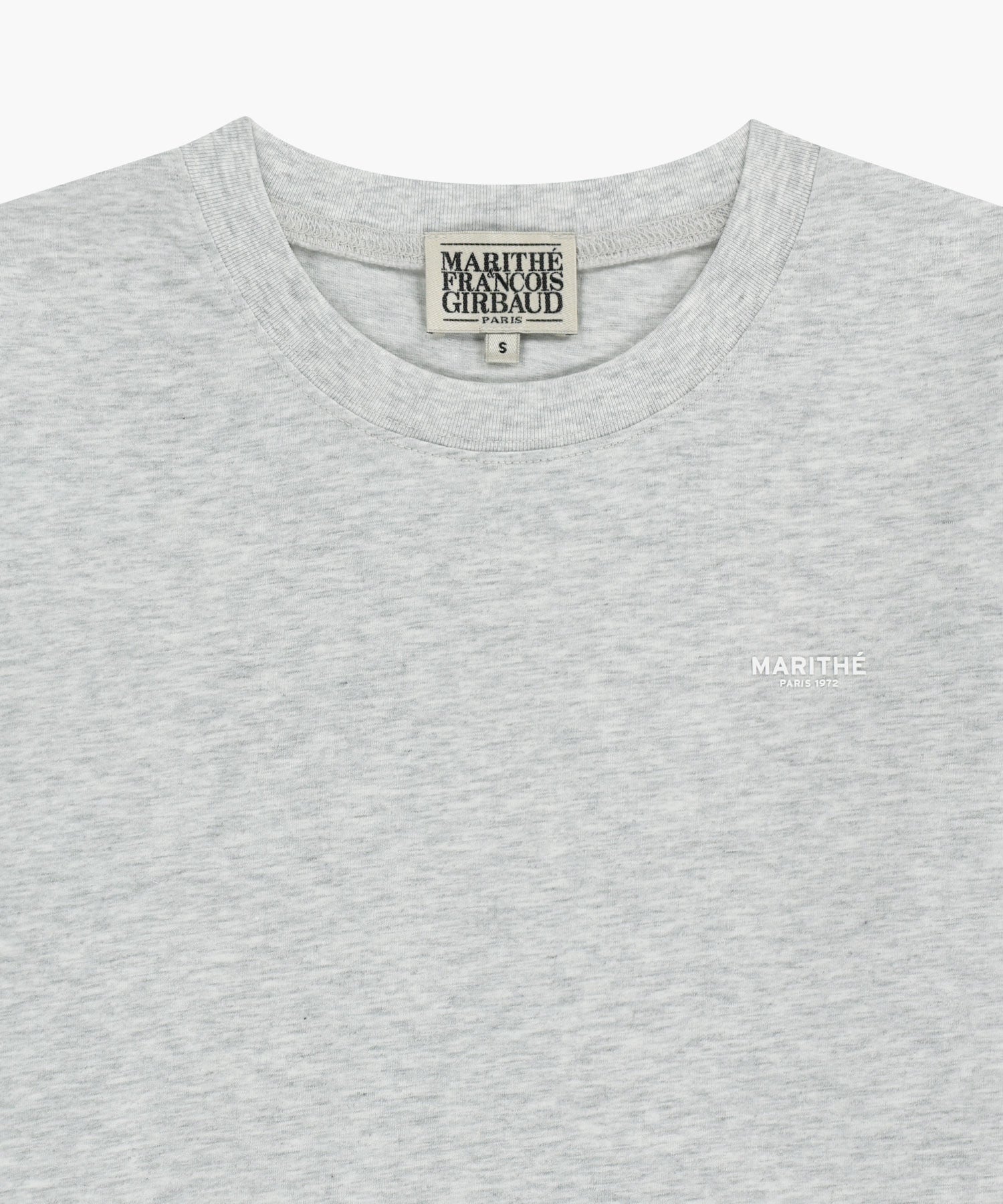 Marithe & Francois Girbaud - Regular Logo Long Sleeve Tee (Light Heather Gray) product image 8 | TRAB K-Fashion Australia