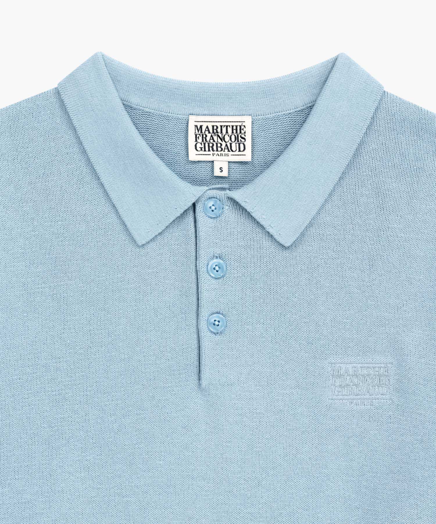 Marithe & Francois Girbaud - Small Classic Logo Collar Knit (Sky Blue) product image 8 | TRAB K-Fashion Australia