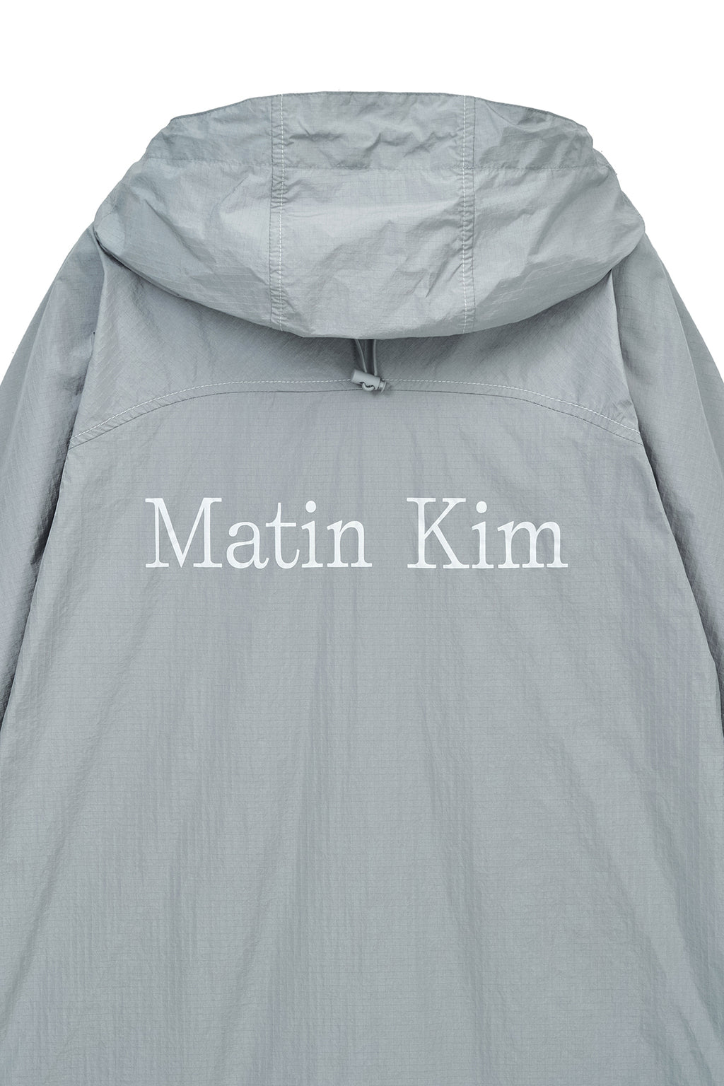 Matin Kim - Back Logo Hoody Wind Breaker (Light Grey) product image 5 | TRAB K-Fashion Australia