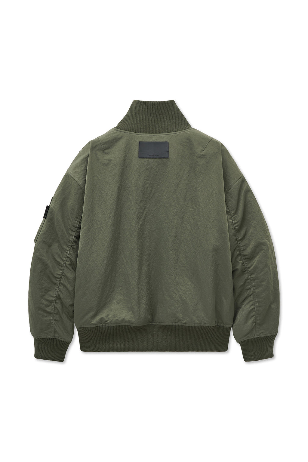 Matin Kim - High Neck Button Point Zip Up Jumper (Khaki) product image 3 | TRAB K-Fashion Australia