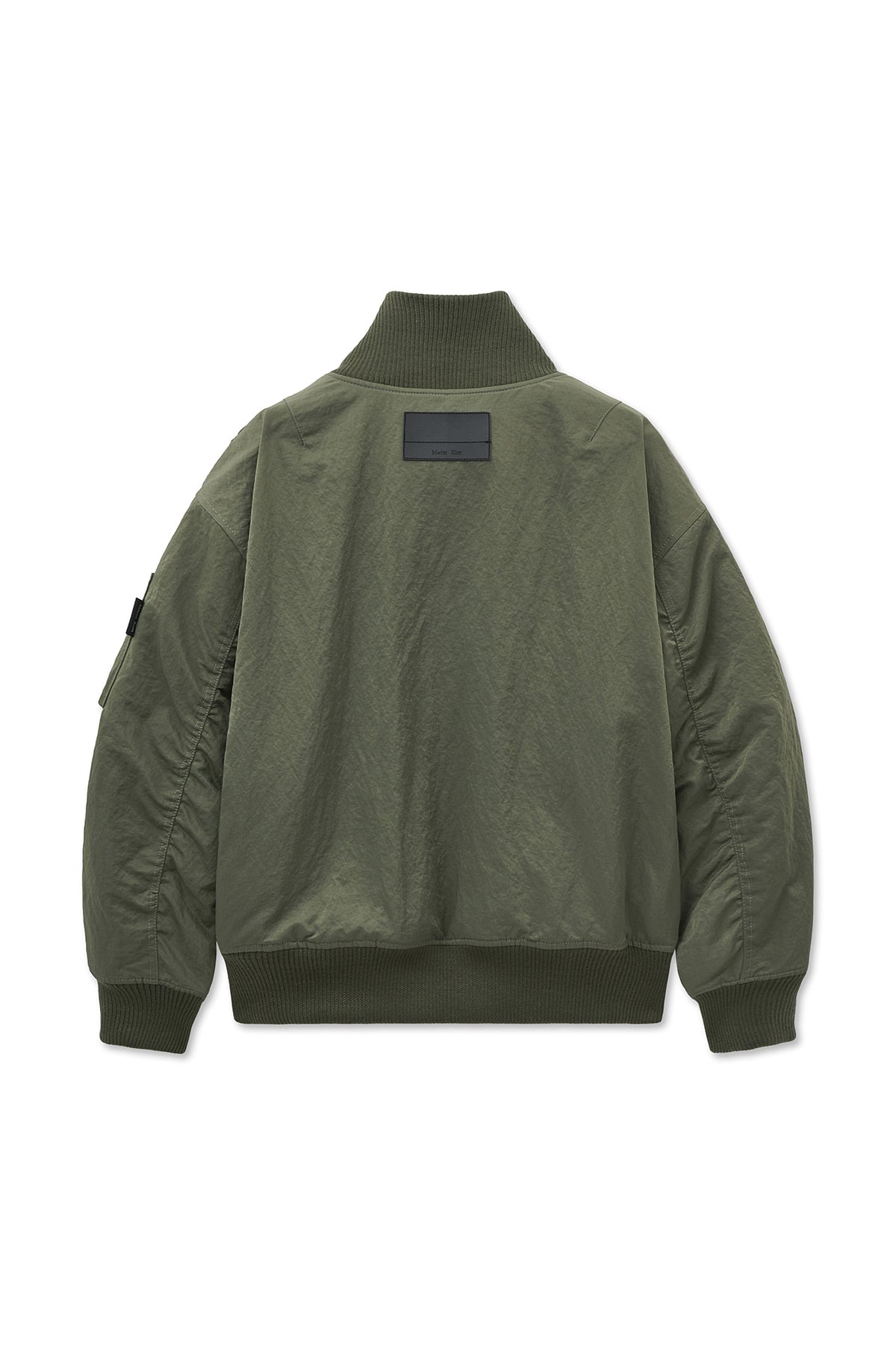 Matin Kim - High Neck Button Point Zip Up Jumper (Khaki) product image 3 | TRAB K-Fashion Australia