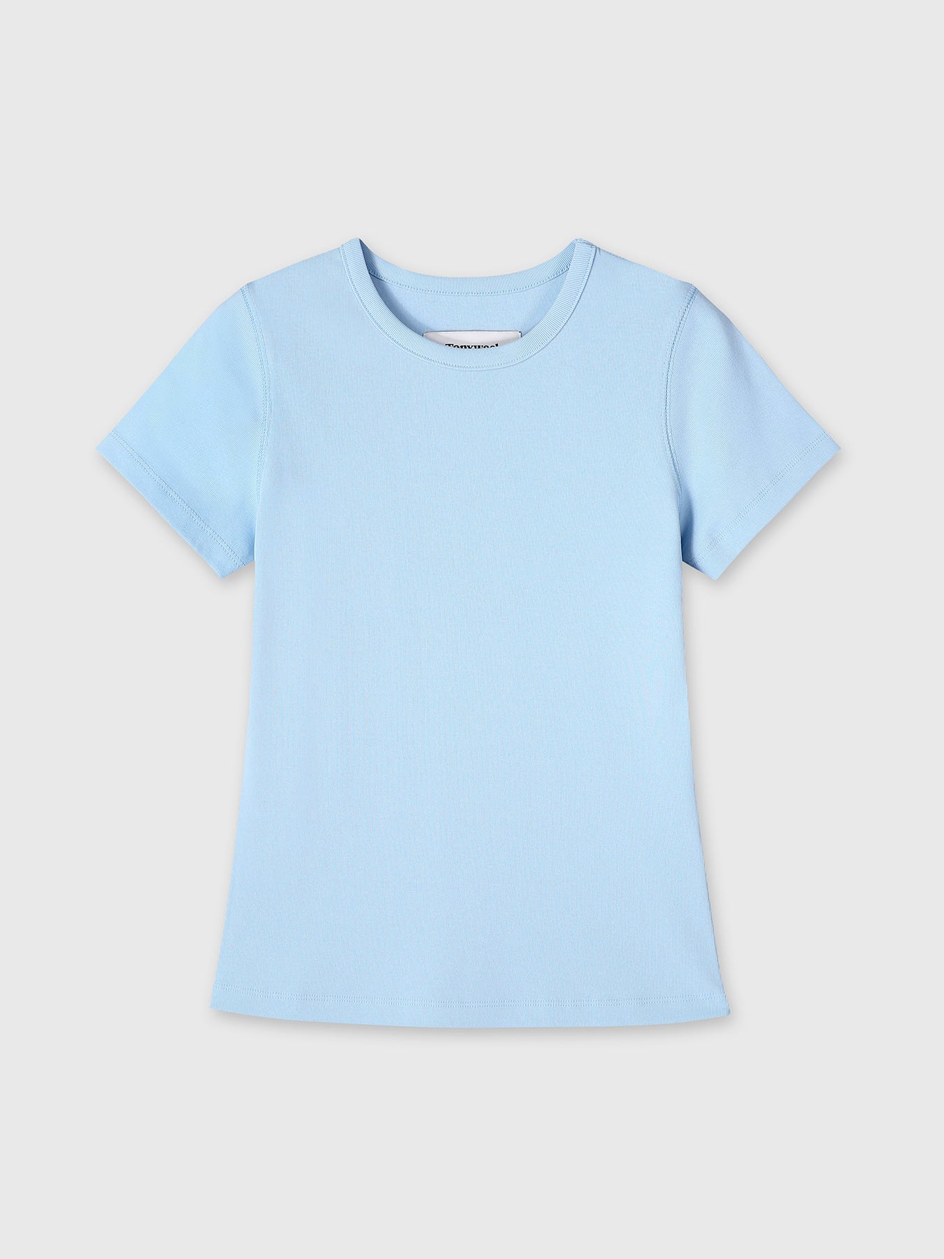 Tonywack - Ribbed Half Sleeve T-Shirts (Light Blue) product image 7 | TRAB K-Fashion Australia
