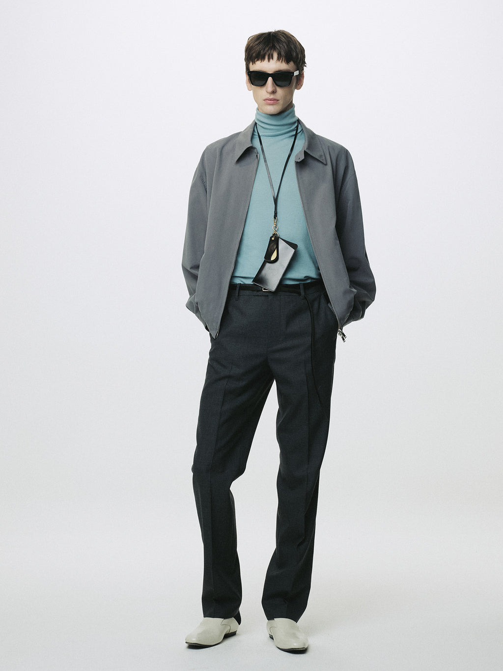 Tonywack - Washed Cotton Lyocell Blouson Jacket (Faded Carbon) product image 1 | TRAB K-Fashion Australia